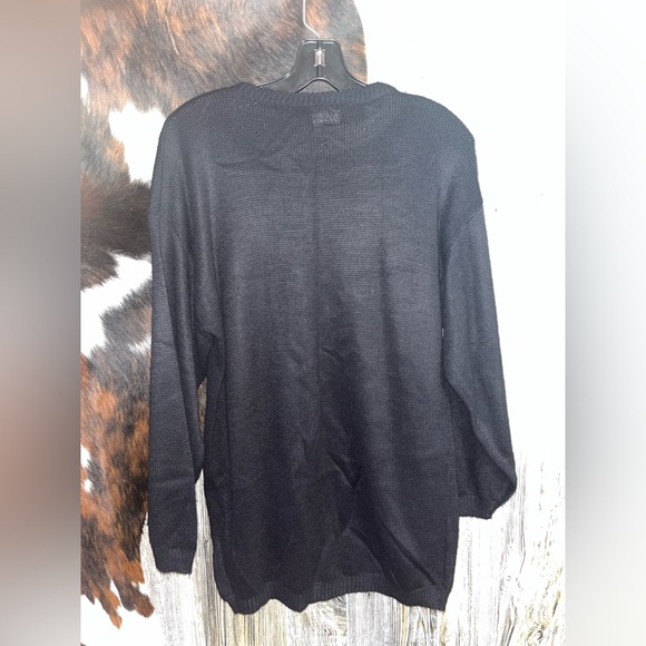 Vintage Western Sportswear Made In USA size medium black with blingy bear - Picture 5 of 5